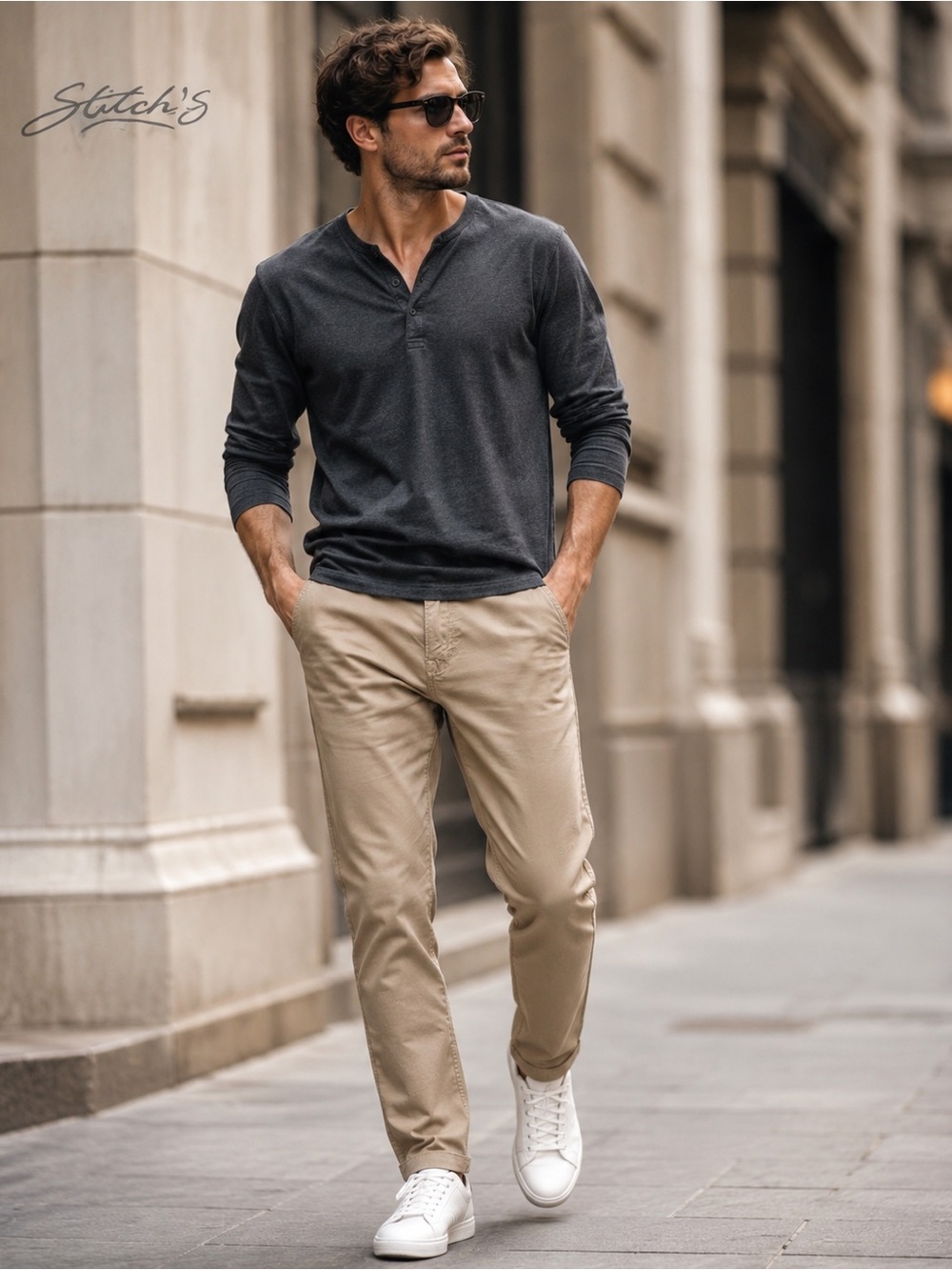Stitch’s Cotton Linen Chino Pants – Wheat Tapered Fit